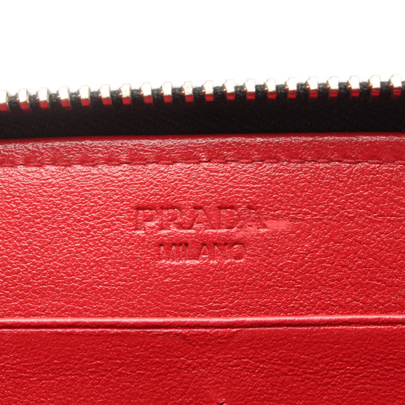 PRADA Studded Leather Zip Around Wallet - Picture 6 of 12